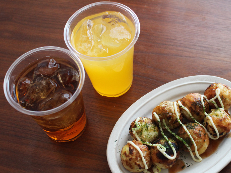 たこ焼きと一緒にドリンクはいかが？